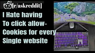 I hate “allow cookies” for websites I want to go to. There should be a better way.-