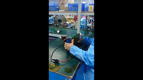 Lithium Battery Production Process On The Assembly Line Operation
