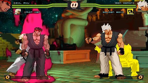 MUGEN - Evil Ryu & Riot Ken vs. Zen Obron & Golden Boy - Download