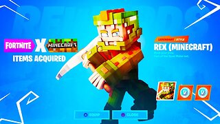 The New FORTNITE X MINECRAFT Rewards! (New Minecraft Skins!)