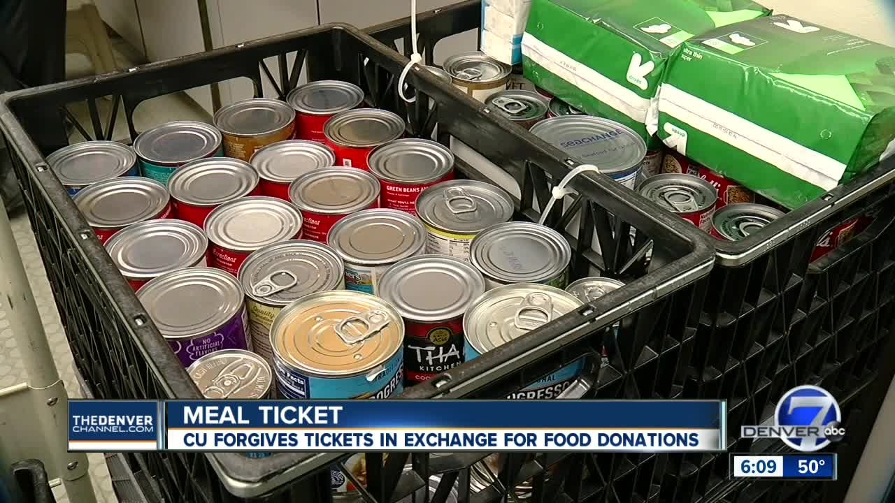 CU students can trade in canned foods for their parking fines