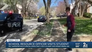 Boy misses Anne Arundel SRO, so officer visits him and holds special dance party