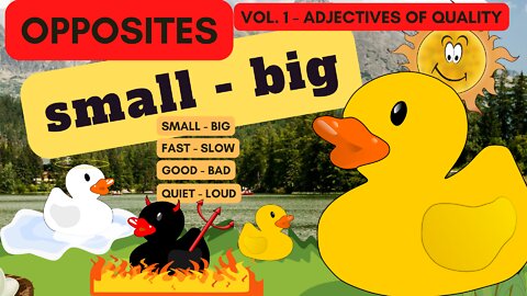 Learn Opposites - ADJECTIVES OF QUALITY with funny Duckie | English vocabulary | SafireDream