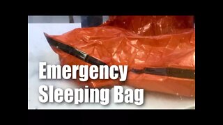 Emergency Survival Mylar Sleeping Bag Winter Test
