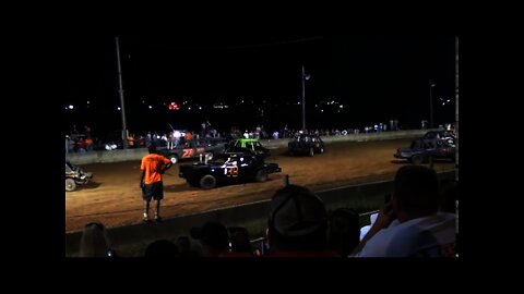 Relay For Life Boyle county Danville, KY Full Size car demo derby Heat 1 8-21-10