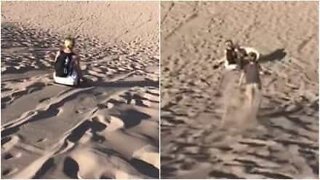 Scendere di corsa da una duna... non è mai una buona idea!