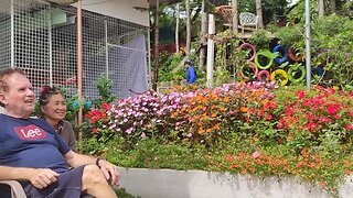 Enjoying the flowers at Daniels Haven and the company of the Owners Ron and Merinisa | ABetterLifePH