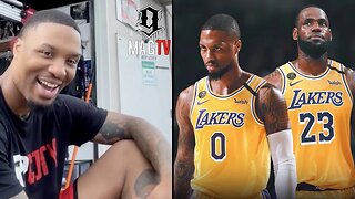 Damian Lillard Laugh's At The Notion Of Joining The Lakers In 2024! 😅