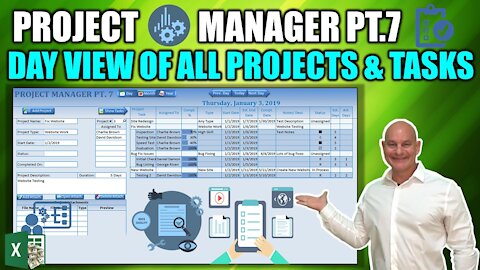 How To Create A Day View Of All Projects & Tasks [Excel Project Manager Pt 7]