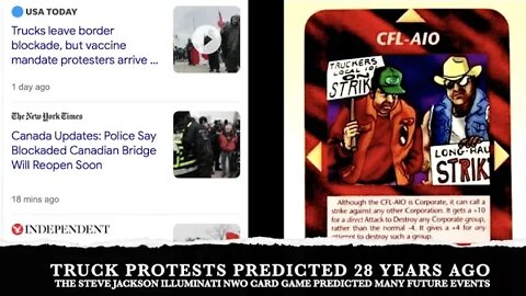 Trucker Protests Foretold 28 Years Ago in Card Game & Many Other Events