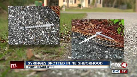 Woman finds used syringes in Port Charlotte neighborhood