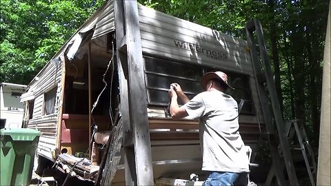 Demolishing My Camper To Use The Frame For A Tiny House