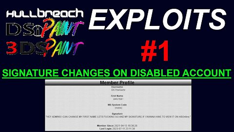 Paint Exploits 1 - Change Signature On Paint-Banned Account