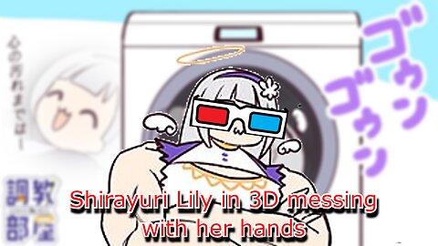 3d vtuber Shirayuri Lily playing around with her hands - middle fingers & peace signs and more