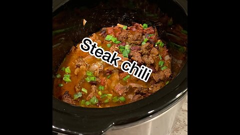 Slow cooker Steak Chile Dinner