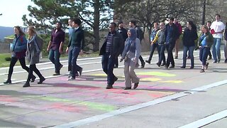 Cornell Pro Divestment Students Marching