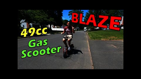 BLAZE 49cc Gas Scooter Part 2 - The Ride "Episode 1"