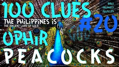 100 Clues #20: Philippines Is The Ancient Land of Ophir: Peacocks? - Ophir, Sheba, Tarshish