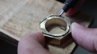 men's engagement ring from a nut - jewelry handmade