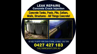 SWIMMING POOL REPAIR - leaking concrete crack repair process - how to repair leaks in a pool.
