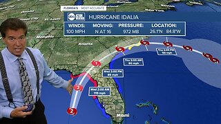 Idalia now Category 2; storm conditions expected Tuesday night into Wednesday