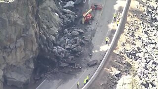 Chopper: Rockslide closes Colorado Highway 119 in Boulder Canyon