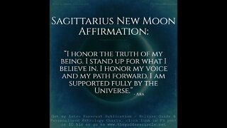 SAGITTARIUS NEW MOON AFFIRMATION