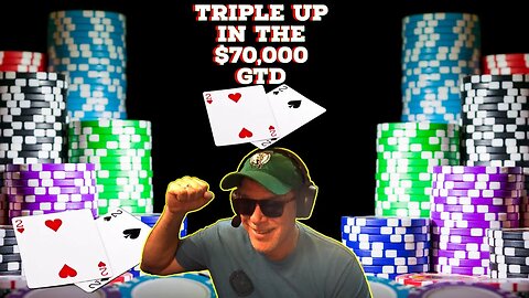 TRIPLE UP IN THE 70K GTD POKER TOURNAMENT Triple up in the 70K GTD: Poker Vlog highlights #SHORTS