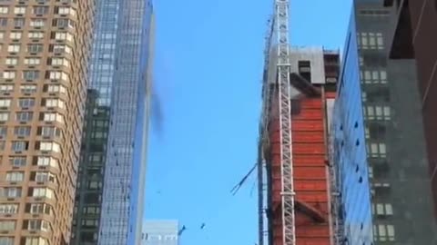 Today Tower Crane 🏗 Fire & Accident in New York city america