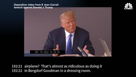 Watch: Video of Trump deposition in rape defamation case