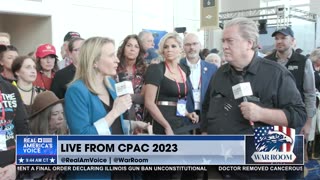 Steve Bannon with Trump spokesperson, Liz Harington