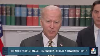 Joe Biden during a speech on energy security and lowering costs in US