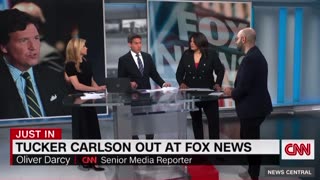 CNN Reacts to Tucker leaving Fox News.