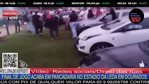 FINAL DE JOGO ACABA EM PANCADARIA NO ESTADIO DA LEDA EM DOURADOS.