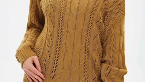 Cable Knit Openwork Jumper Sweater - DRESSLILY - Women