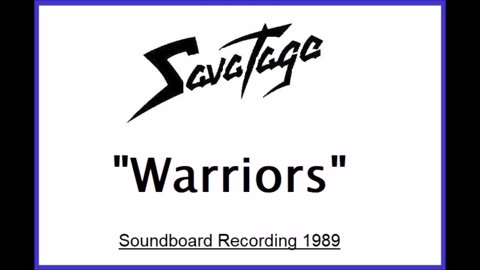 Savatage - Warriors (Live in Eindhoven, Netherlands 1989) Soundboard