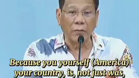 Filipino president Duterte exposes the hypocrisy of America and UK