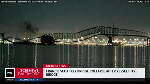 BREAKING...TEAM COVERAGE Francis Scott Key Bridge collapses in Baltimore after ship strike