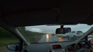 Driving in the rain. Southsea Portsmouth. GoPro. 30th Oct 2022