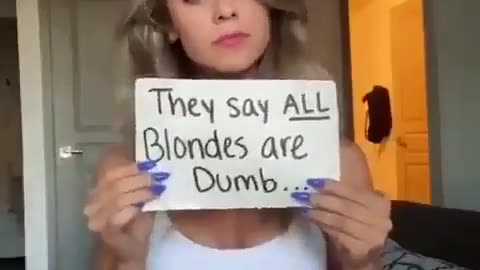 And They Say ALL Blondes 😝Are Dumb!