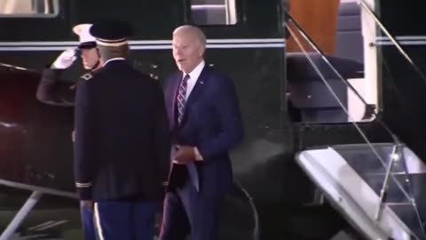 President Biden gets lost by his helicopter