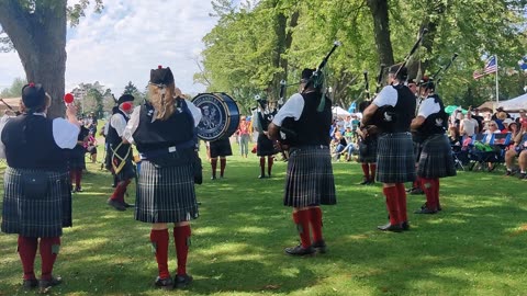 96th Highlanders Pipes & Drums at Jamestown Regional Celtic Festival - 3