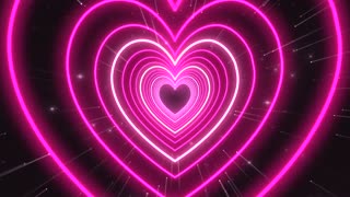 572. Heart Tunnel💖Pink Heart Heart Wallpaper Video