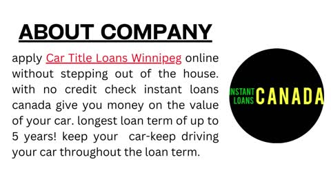 Get Fast Approval | Same Day Cash | Car Title Loans Winnipeg