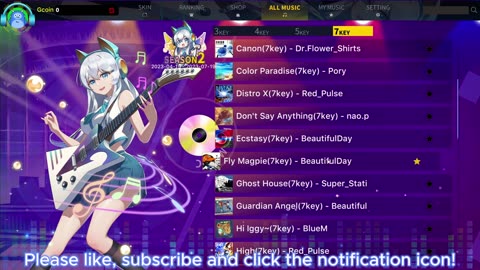 O2Jam Online Season 2 - Fly Magpie by BeautifulDay 7 Keys Normal Disconnected S