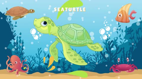 Ocean Animal & Names| Sea animals with Baby shark|Toddler Learning|Ocean Animals cartoons &kids song