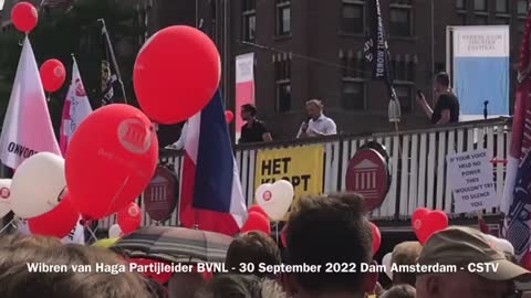 Wibren van Haga BVNL volledige speech - Dam Amsterdam 20 Sept 22 - CSTV