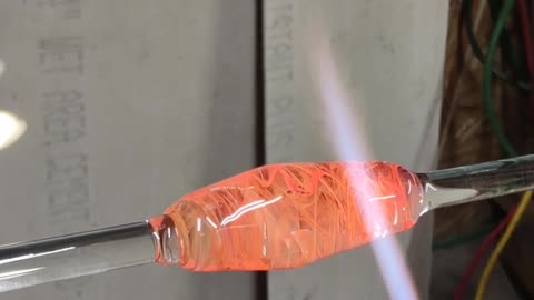 Making a glass marble on a lathe
