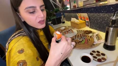Trying sushi for the first time 🍣☹️ | Basil ki vaccines day😅