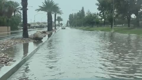 Downtown Coachella now, full of water